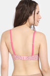 Rosaline Padded Non Wired 3/4th Coverage T-Shirt Bra - Powder Pink — thumbnail 2